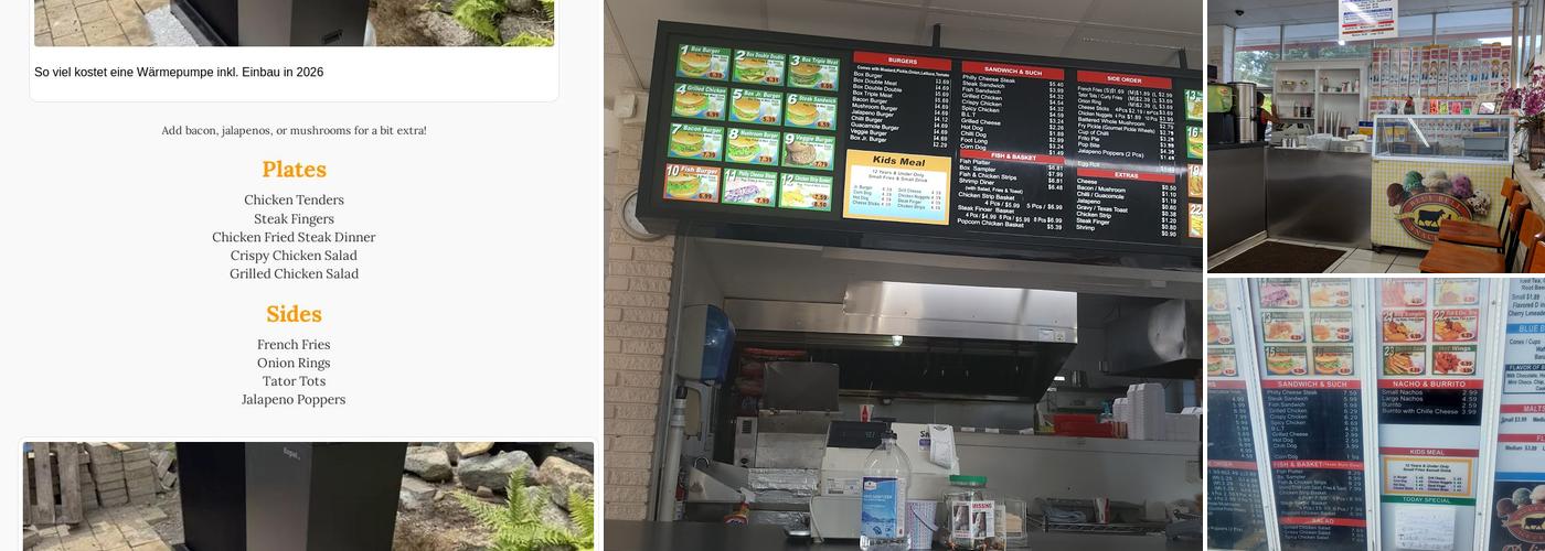 Burger Box Menu
