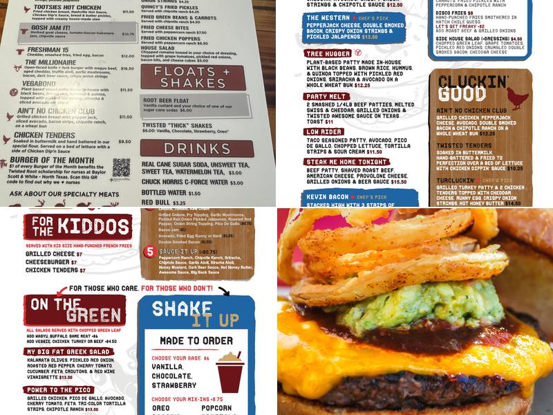 Twisted Root Burger Co. Menu