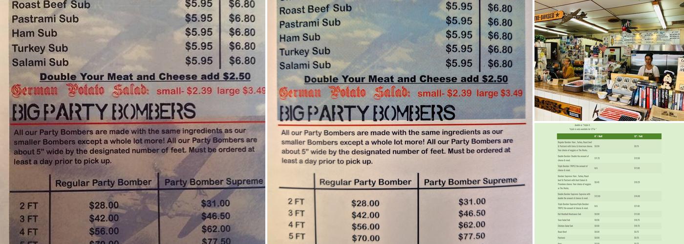 Jo-Ed's Bomber Inc Menu