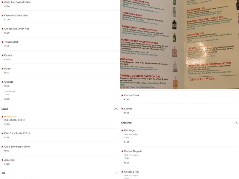 Candolim Restaurant Menu