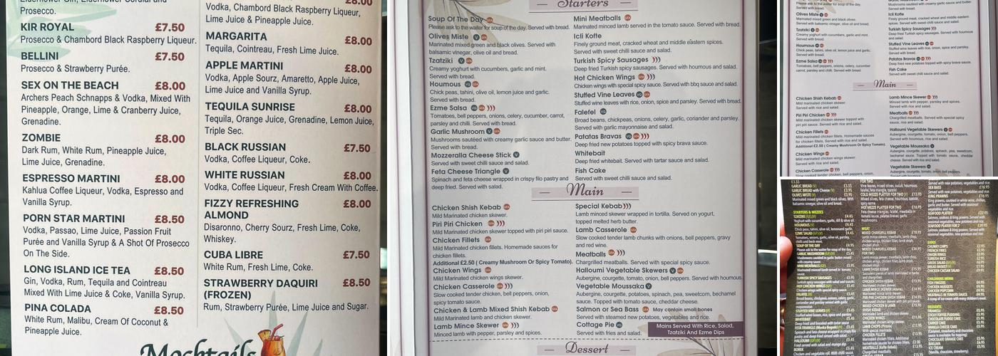 Deli Felice Turkish Cuisine Menu