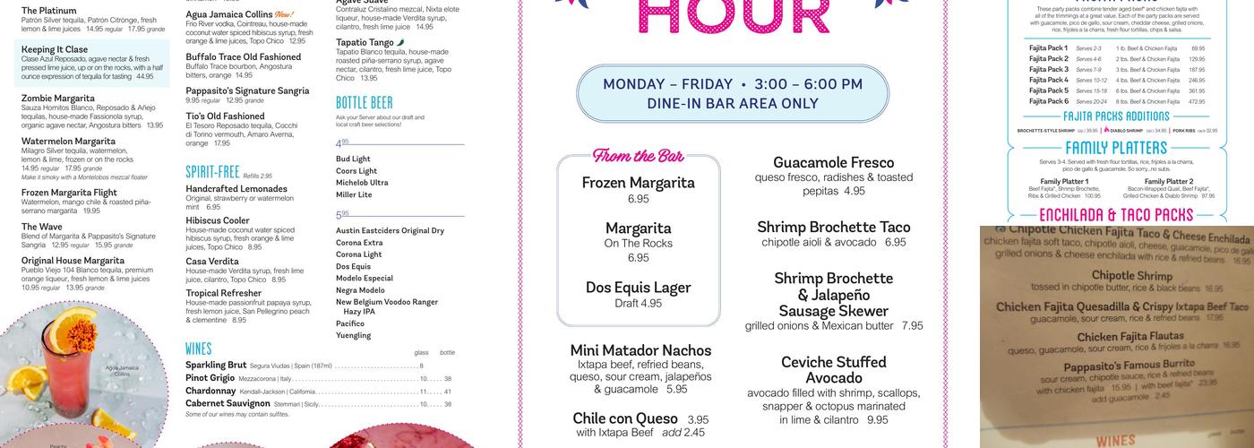 Pappasito's Cantina Menu
