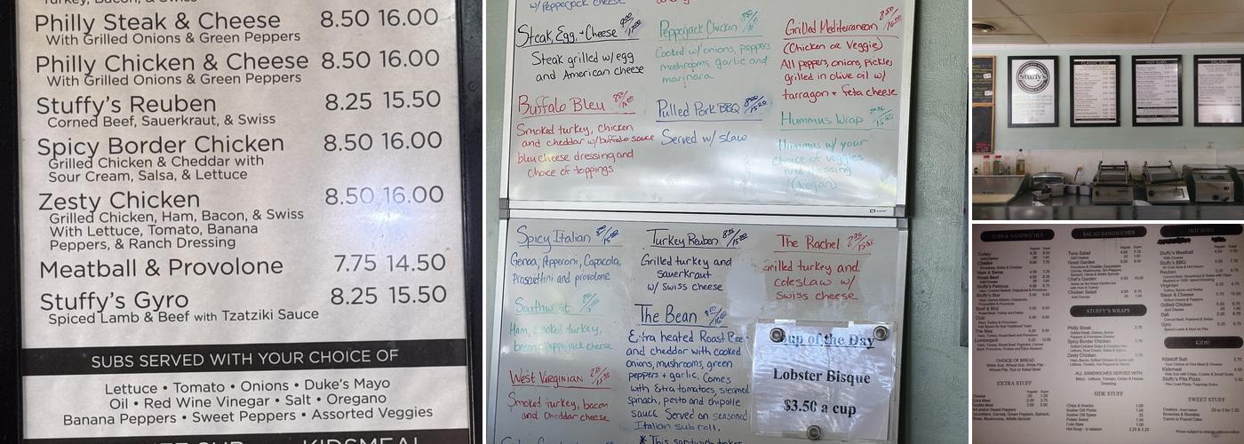 Stuffy's Subs Menu
