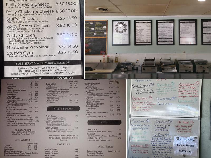 Stuffy's Subs Menu