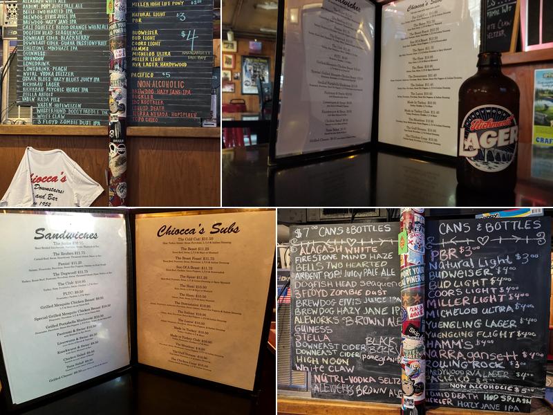 Chiocca's Menu