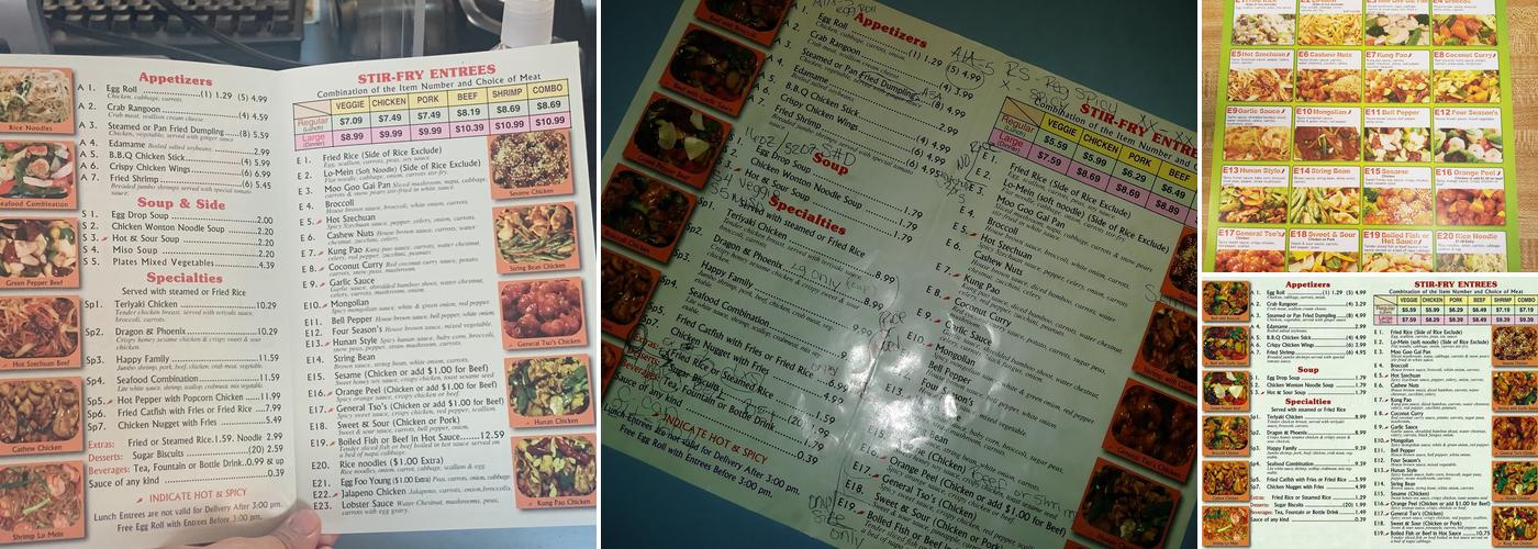 Bowl Express Menu
