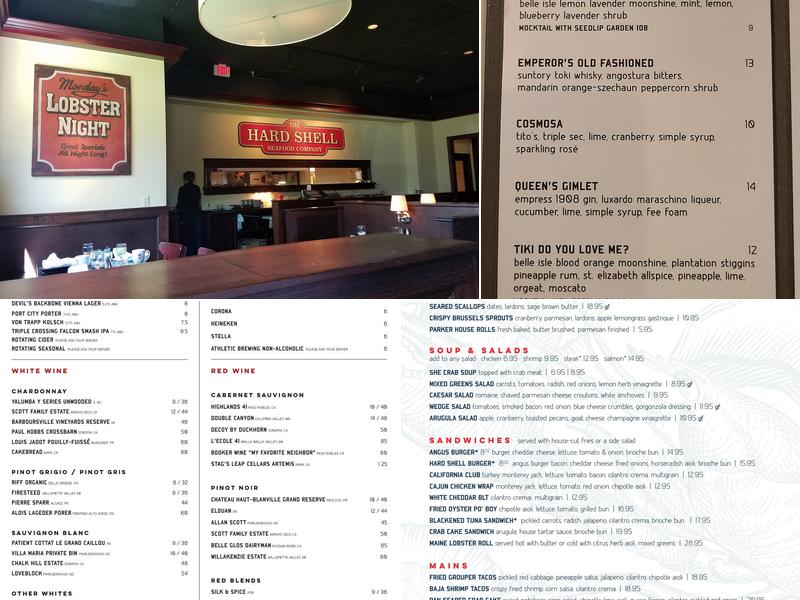 The Hard Shell Bellgrade Menu