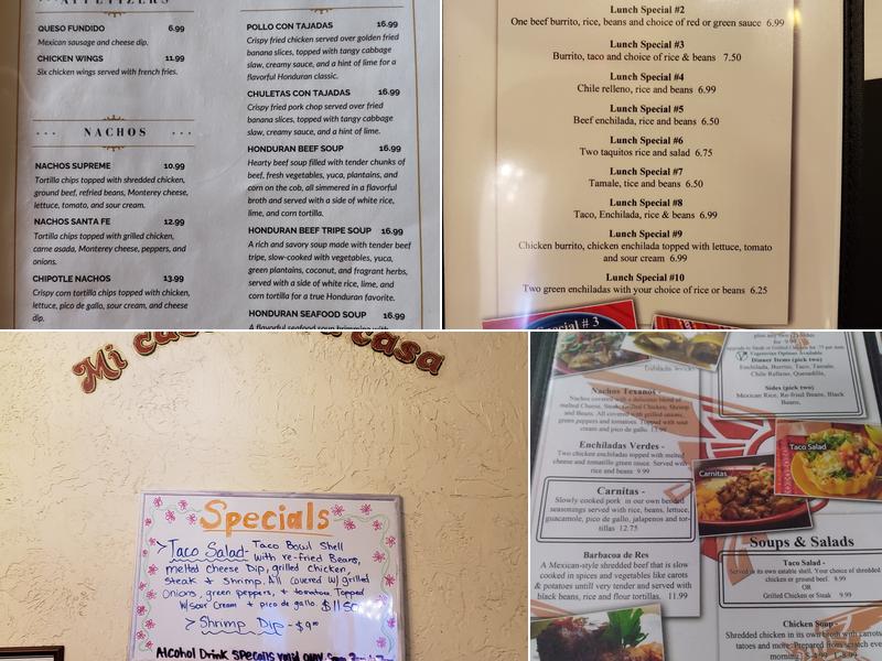 Mi Hacienda Méxican Restaurant Menu