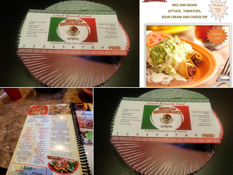 Original Mexican Restaurant Menu