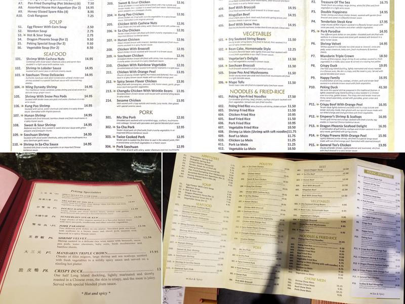 Peking Restaurant Menu