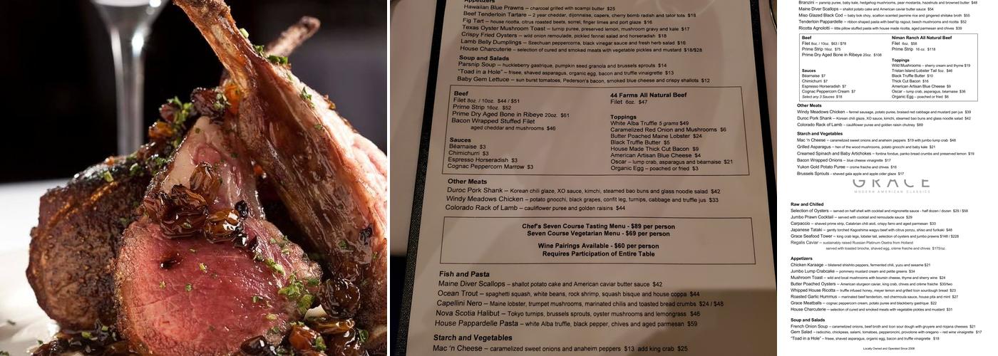 GRACE Menu