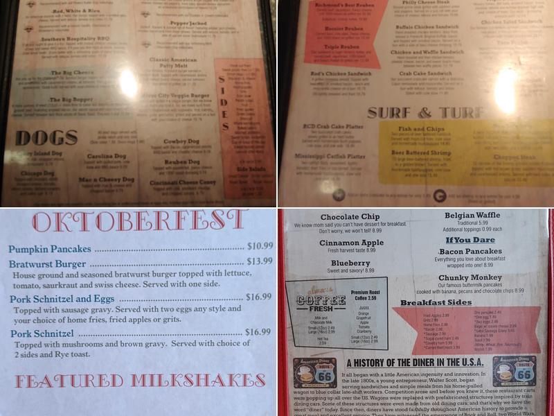 River City Diner Menu