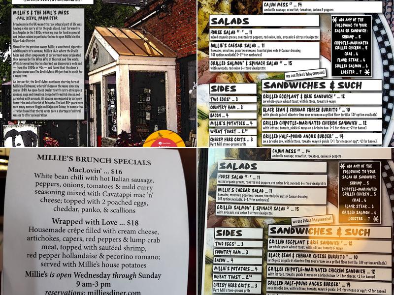 Millie's Diner Menu