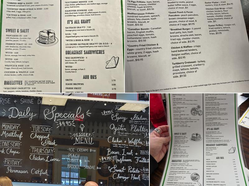 RISE AND SHINE DINER Menu