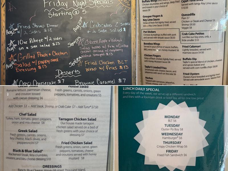 Taylor's At Market Square Menu