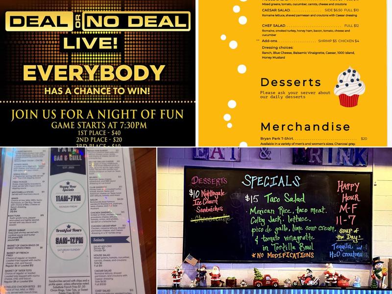 Bryan Park Bar & Grill Menu