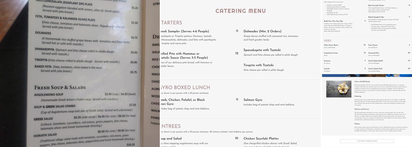 Bell Greek Midlothian Menu
