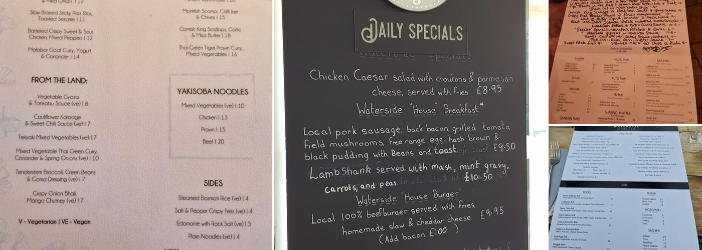 Waterside Kitchen & Bar Menu