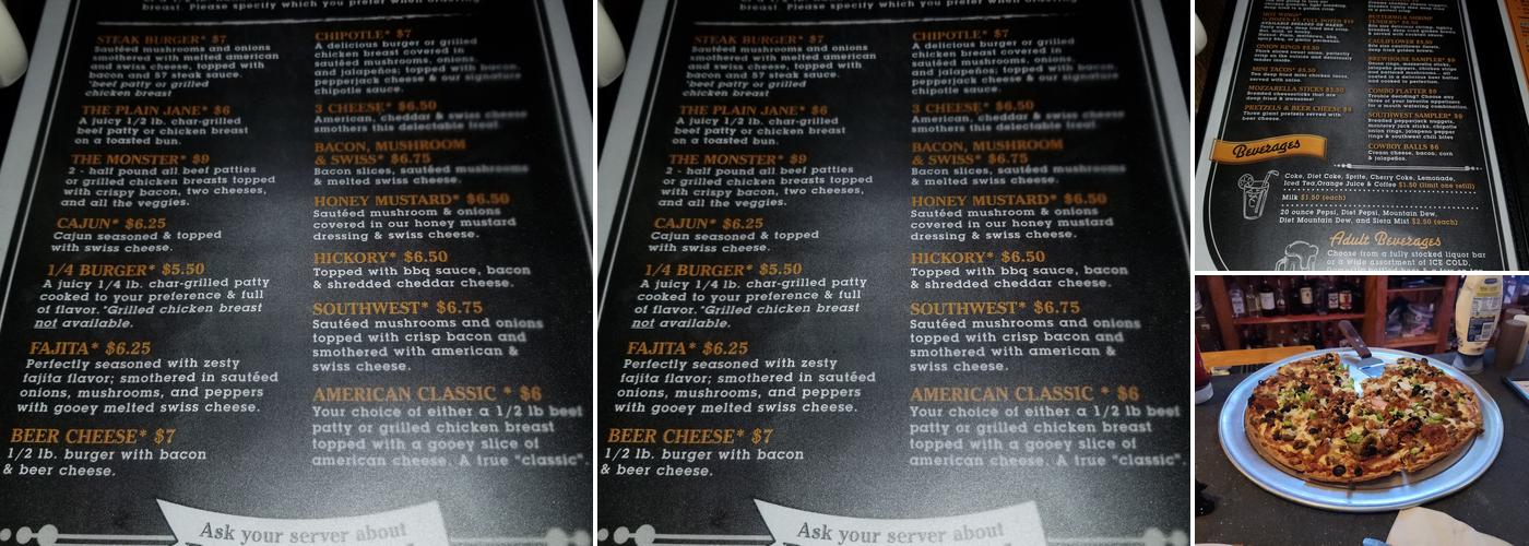 The Corner Lounge Menu