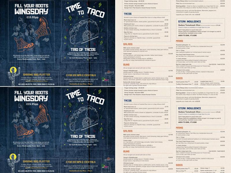 Harper’s Steakhouse Weighbridge, Swindon Menu