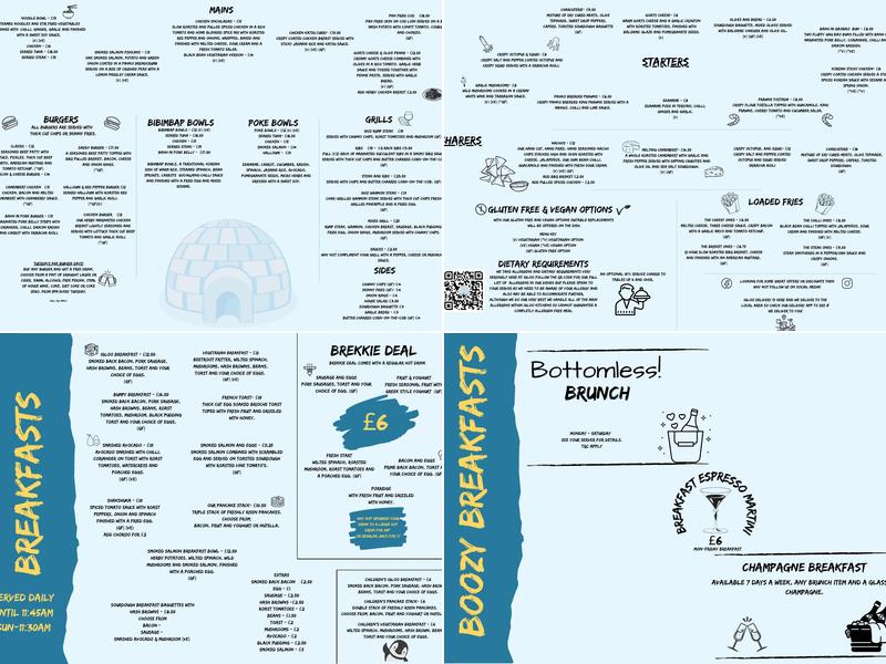 Igloo Restaurant - Cirencester Menu