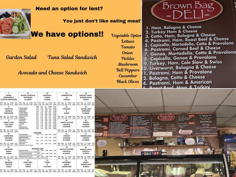 Brown Bag Deli Menu