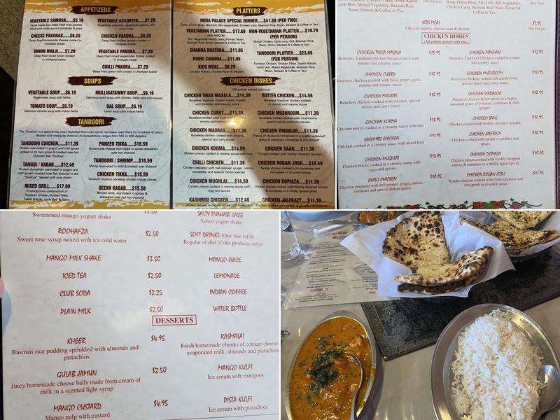 India Palace Menu