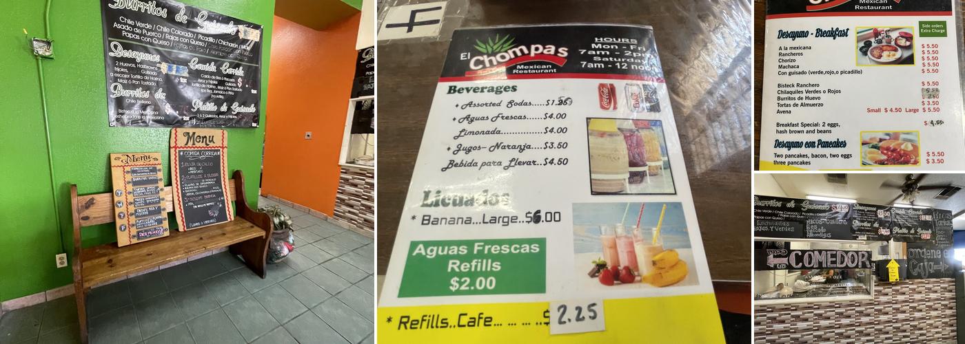 El Chompas Menu
