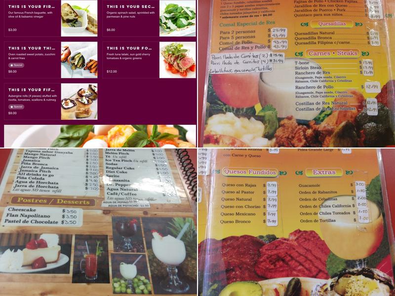 El Toro Bronco Menu