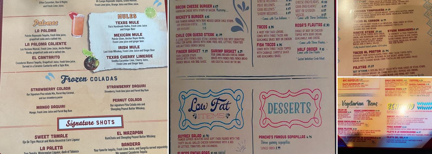 Los Bandidos De Carlos & Mickey's Menu