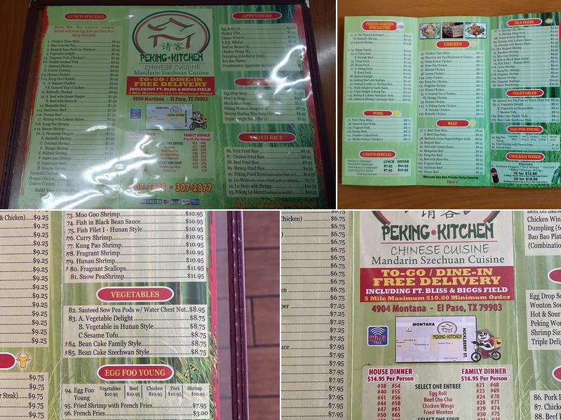 Peking Kitchen Menu