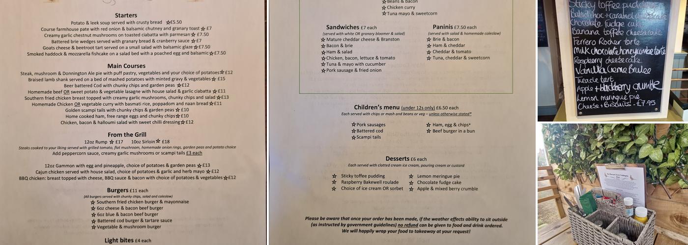 The Pheasant Inn Menu