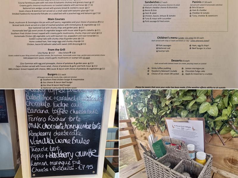 The Pheasant Inn Menu