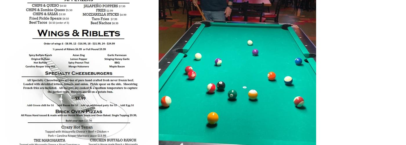 Rockin' Cigar Bar & Grill @ Thunderbird Menu