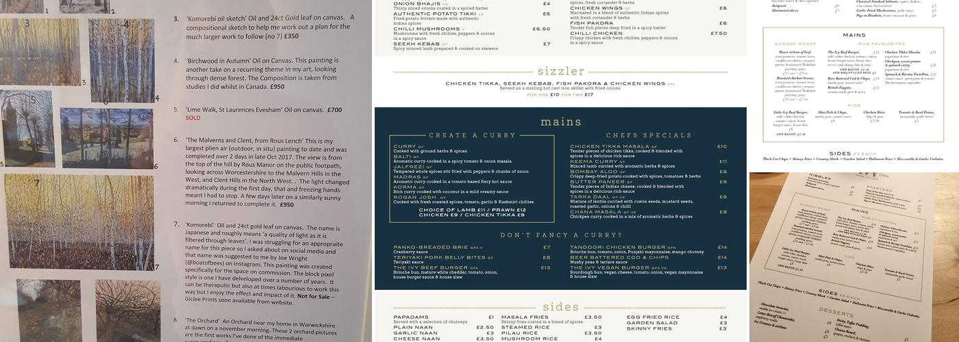The Ivy Inn Menu