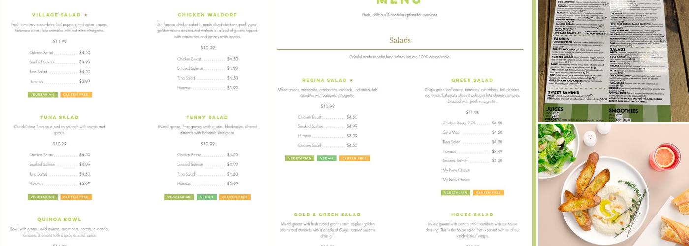 Healthy Bite Menu