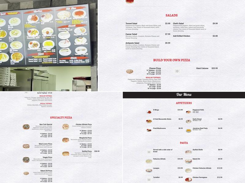 New York's Best Pizza Menu