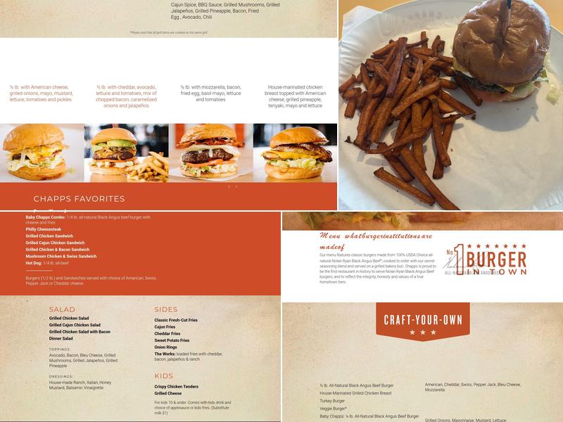 Chapps Burgers (Little Road) Menu