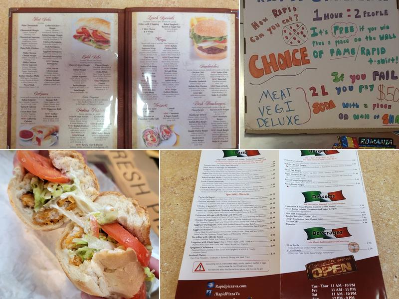 Rapid Pizza Menu