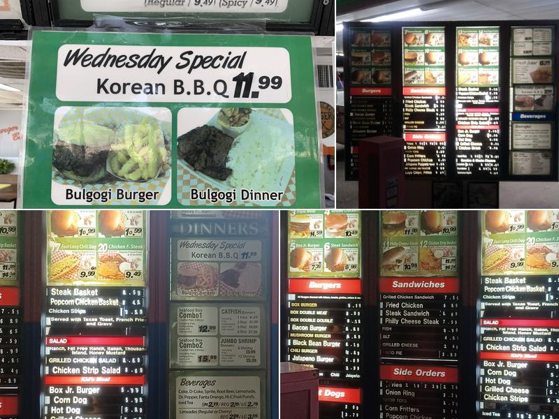 Burger Box Menu