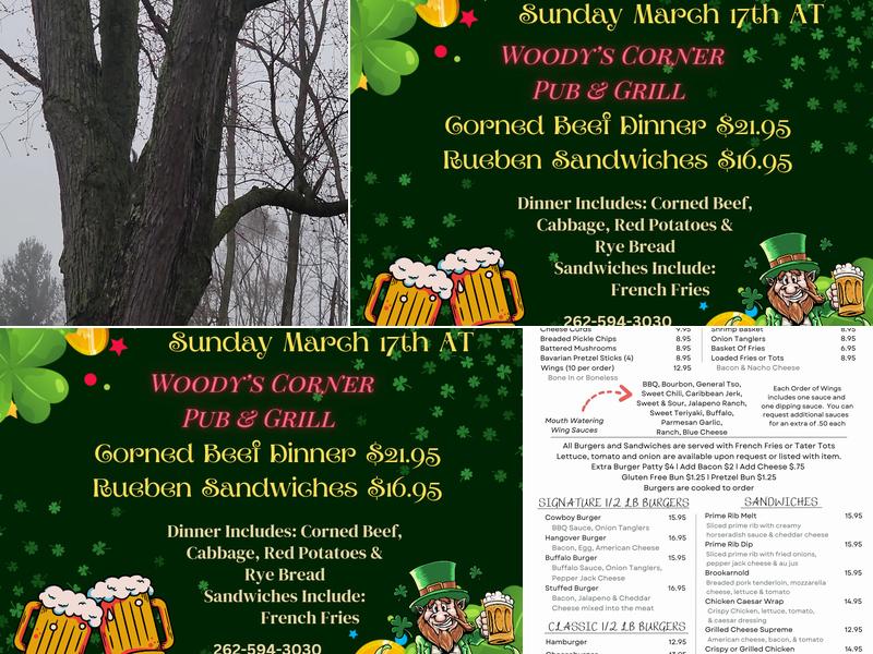 Woody's Corner Pub & Grill Menu