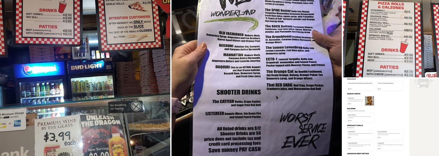 The Pizza Place Menu