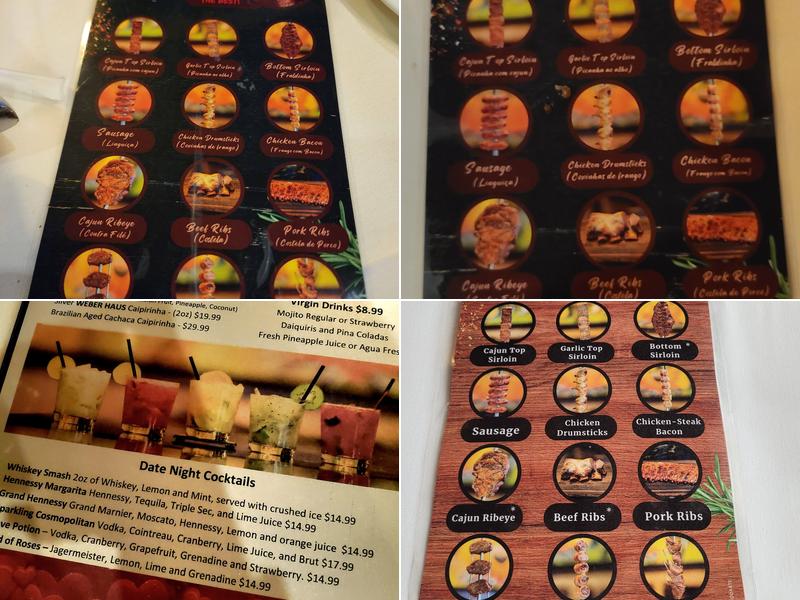 Chamas do Brazil Menu