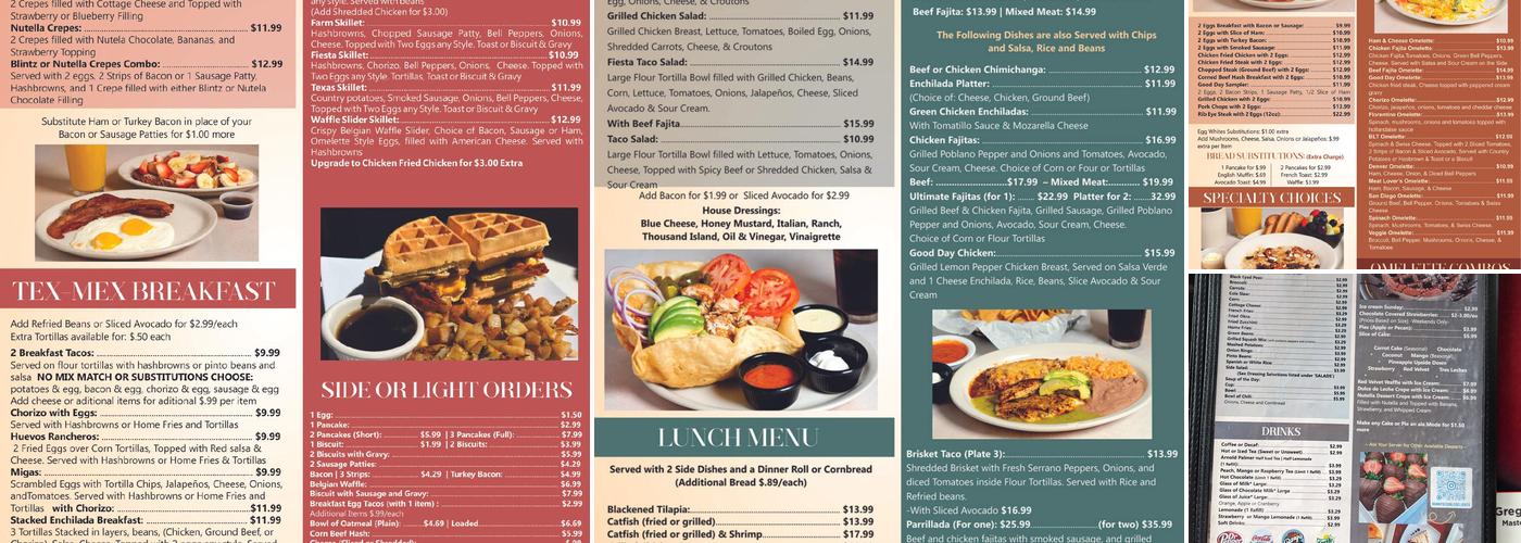 Good Day Cafe Menu