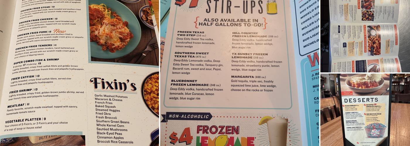 Cotton Patch Cafe Menu