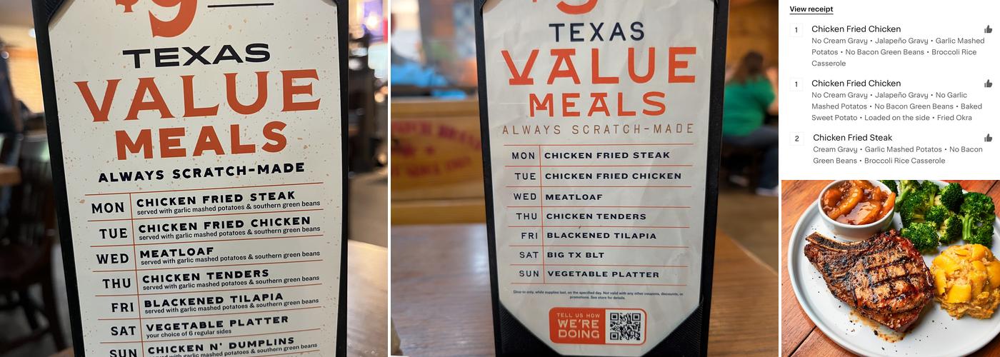 Cotton Patch Cafe Menu