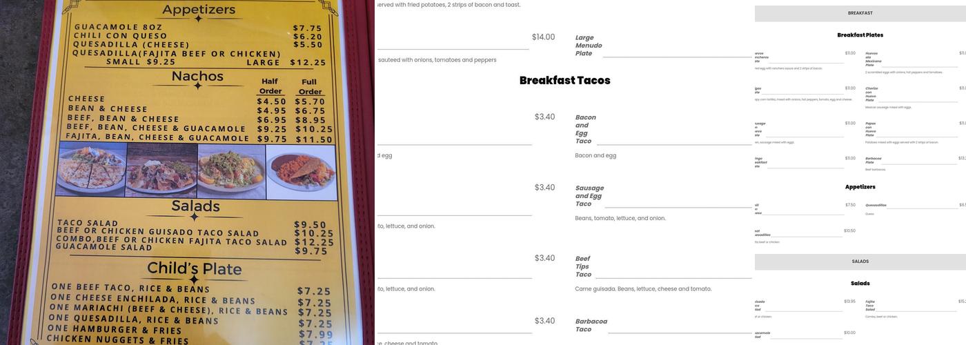 Bigotes restaurant Menu