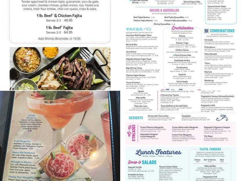 Pappasito's Cantina Menu