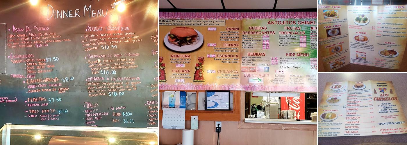 Los Chinelos Menu