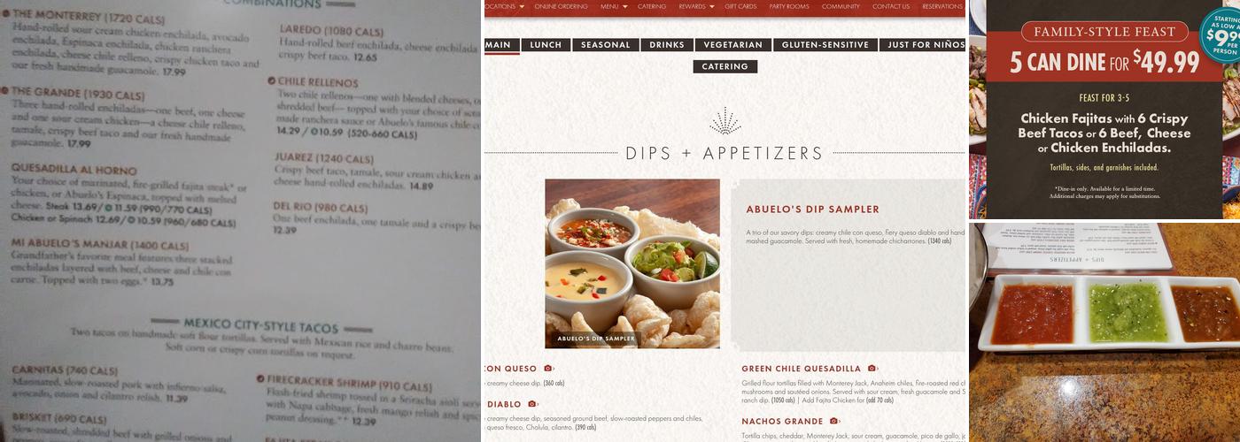 Abuelo's Mexican Restaurant Menu